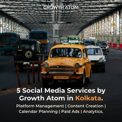 Social media marketing agency in Kolkata – Growth Atom team managing brand campaigns across platforms | Growth Atom